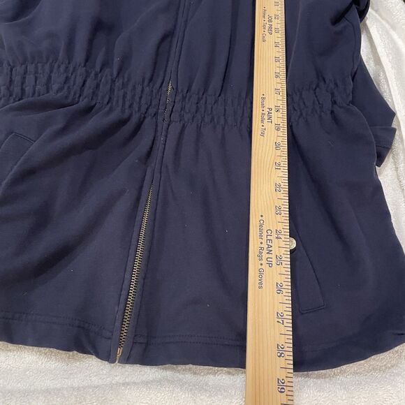 Charter Club Navy Cardigan Sweater Women’s Size XL with Gold Zipper Accents - Picture 8 of 9